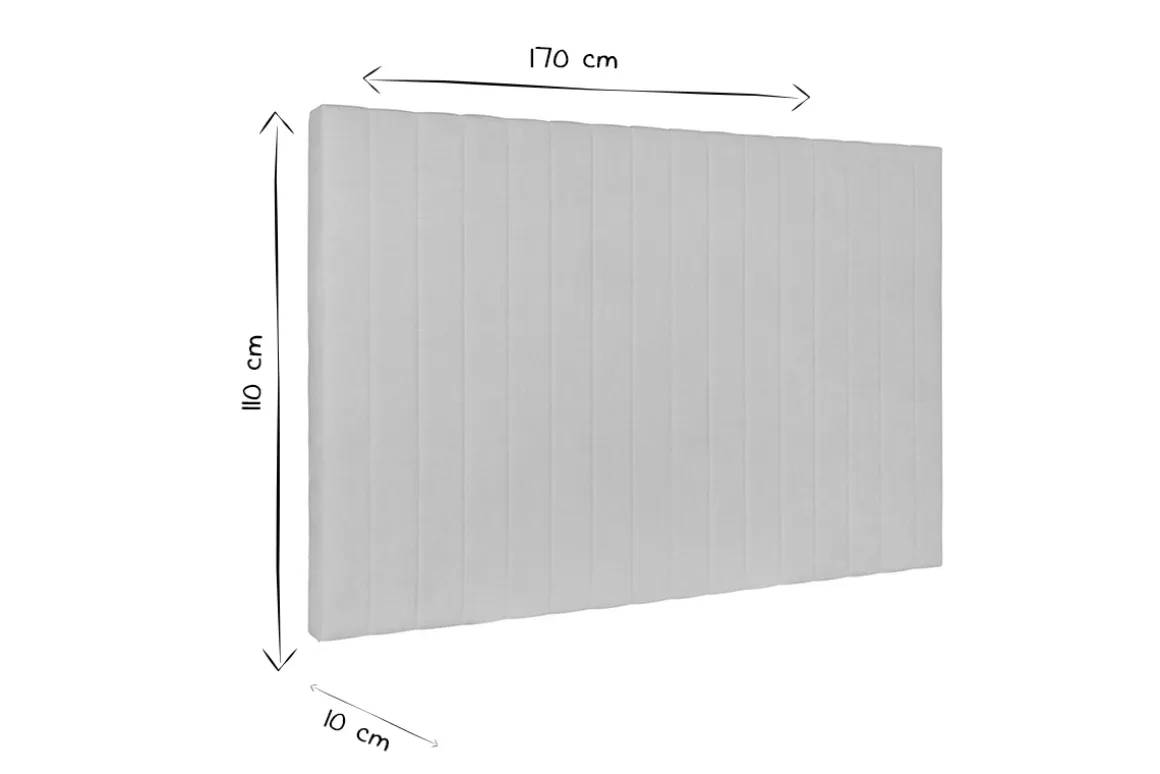 Miliboo Tête De Lit-Tête de lit en tissu velours taupe L170 cm NEHA