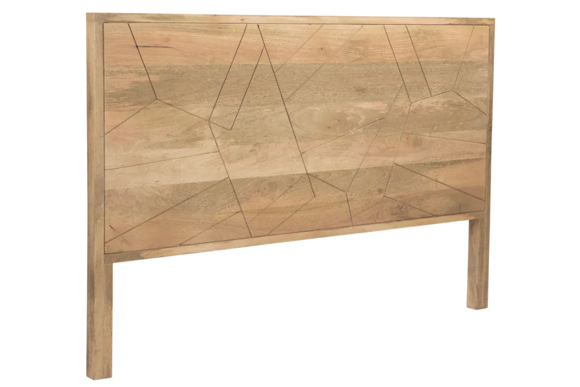Miliboo Tête De Lit-Tête de lit gravée en bois manguier massif L165 cm LINIUM