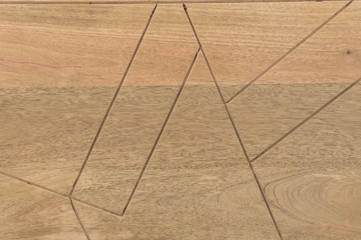 Miliboo Tête De Lit-Tête de lit gravée en bois manguier massif L165 cm LINIUM