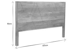 Miliboo Tête De Lit-Tête de lit gravée en bois manguier massif L165 cm LINIUM