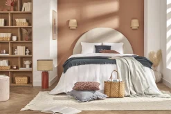 Miliboo Tête De Lit-Tête de lit ronde en tissu beige L160 cm NAOMY