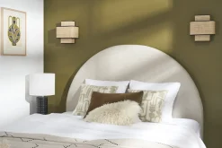 Miliboo Tête De Lit-Tête de lit ronde en tissu beige L160 cm NAOMY