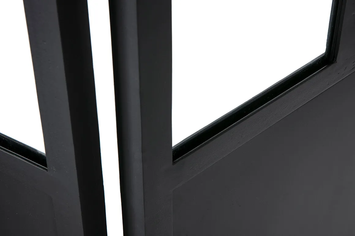 Miliboo Paravent-Verrière atelier paravent industriel en métal noir et verre 4 vantaux L160 cm RACK